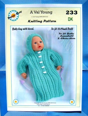 PUPPEN STRICKMUSTER (233) für/ANNABELL 18''/19'' Puppe von Daisy May