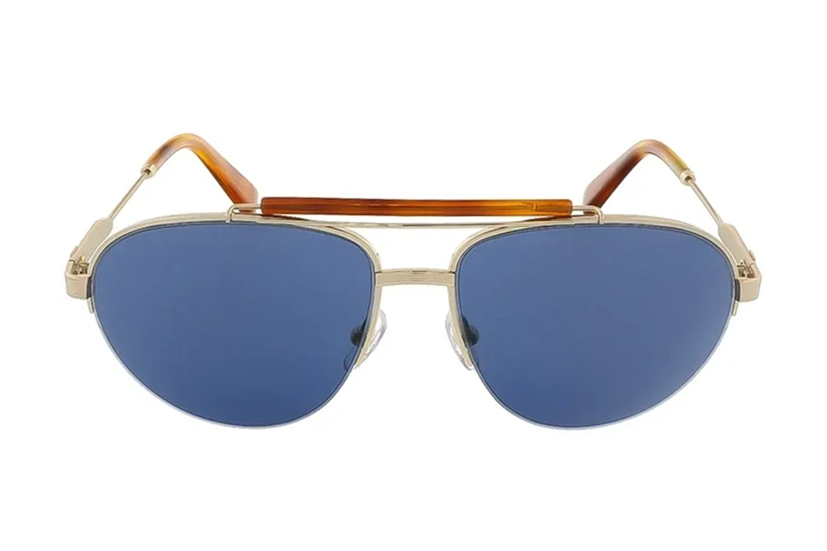 Gold Aviator Sunglasses Ermenegildo Zegna for Men for sale  display picture 1