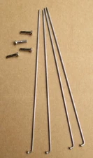Bicycle Spokes 14g Stainless Steel with Nipples Silver Various Sizes 1 =4 Spokes