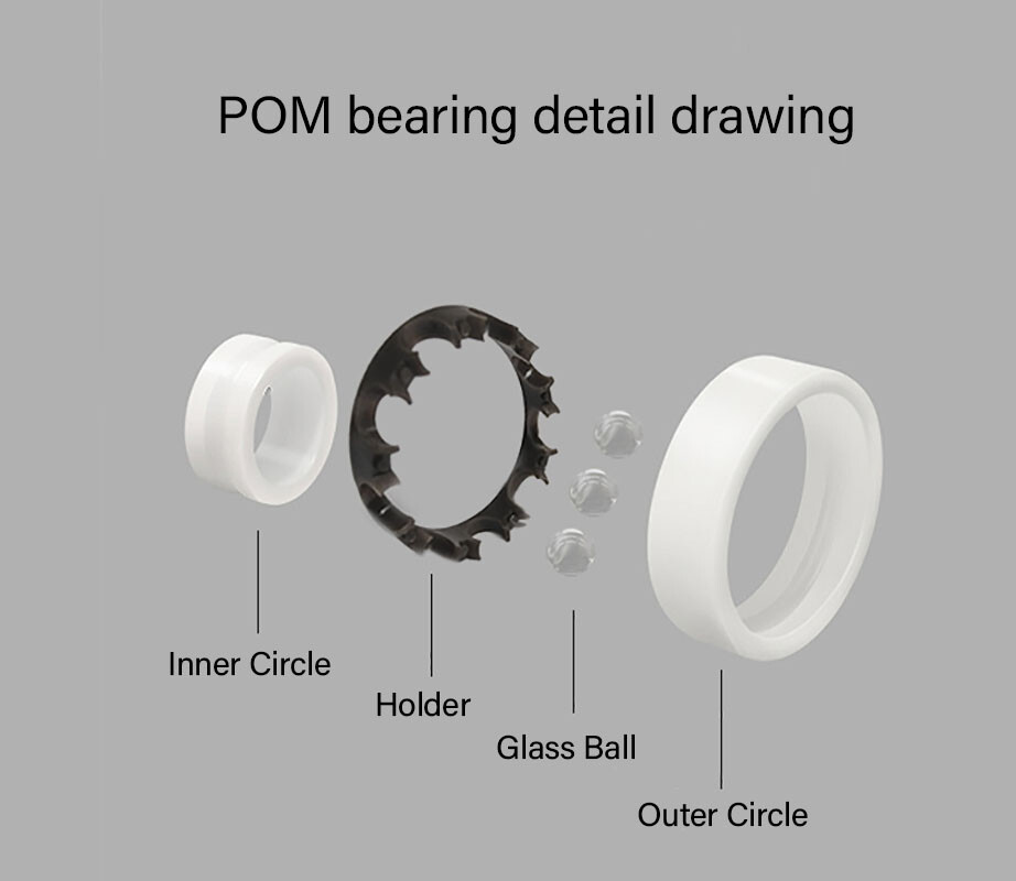 POM Plastic Bearings Multiple Sizes Waterproof Type 623/624/625 