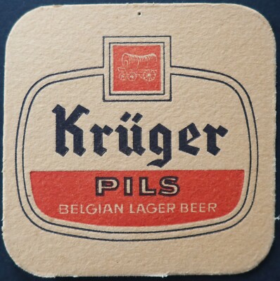 KRUGER Pils Belgium Coaster Beermat Bierdeckel Beer Saucer 12