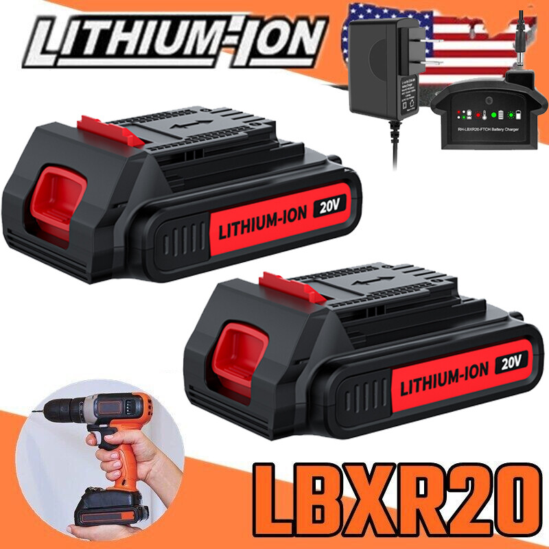 Black & Decker MAX 20V 3.8Ah Replacement Lithium Battery for LBXR20 LBX20 LCS20 Compatible with 3Ah Charger