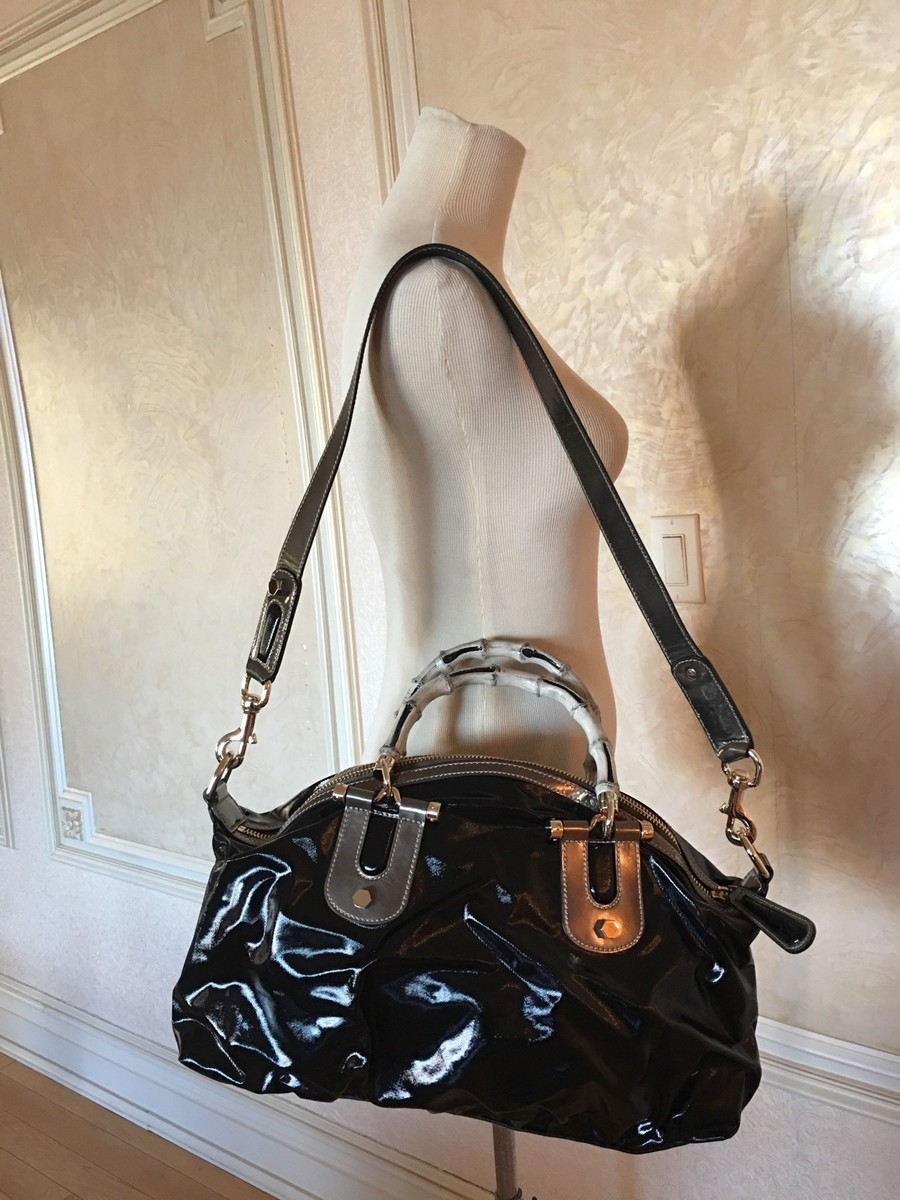 Gucci Pop Bamboo Top Handles Medium Satchel | eBay