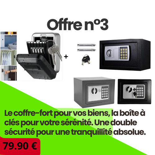coffre-fort Électronique Fermeture Sécurité Rangement Serrure Combinaison - Foto 10 di 10