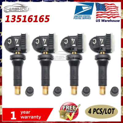 Set of (4) 13516165 TPMS FOR GM CHEVY GMC CADILLAC BUICK TIRE PRESSURE SENSORS