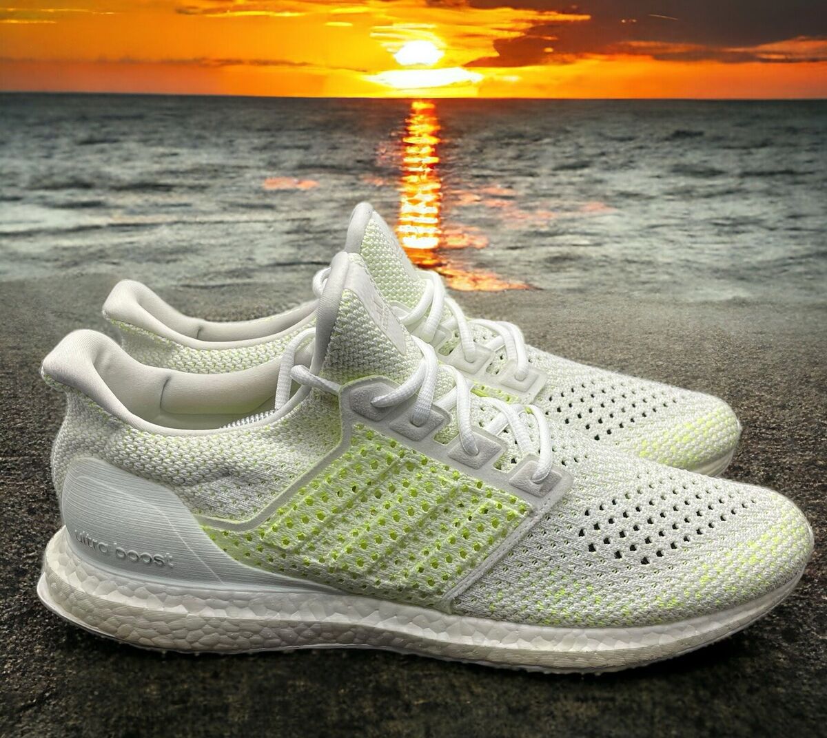 Adidas Ultra Boost Clima Cool Solar Yellow Run Shoes AQ0481 Adidas Ultra Boost Clima Cool Solar Yellow Run Shoes AQ0481