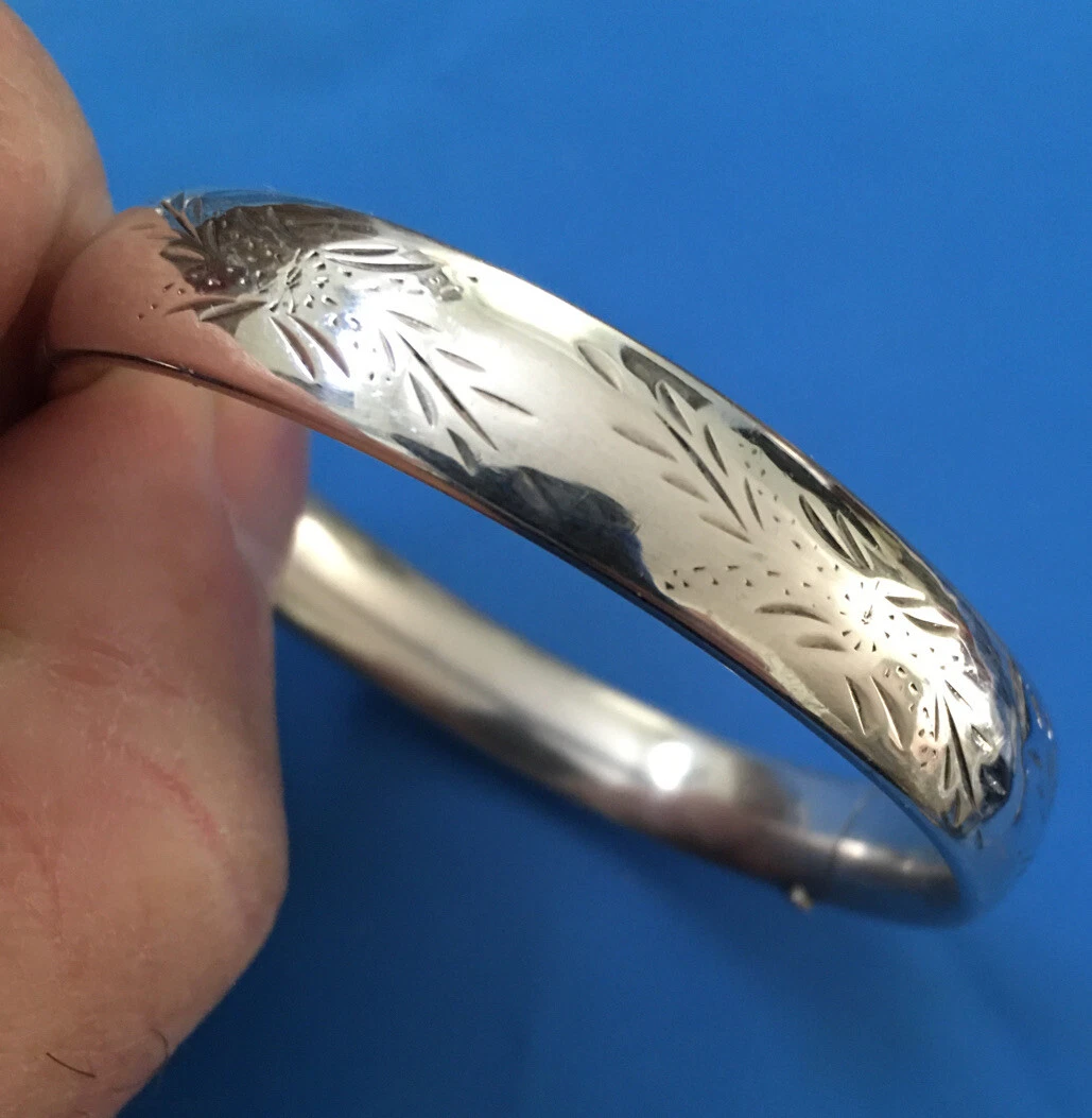 ラウンド Vintage Silver Bangle Python×925 PJ バングル/リストバンド