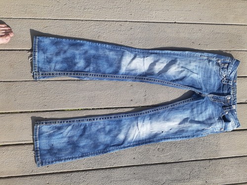 Miss Me Womens Signature Boot Jeans Size 27 Blue Denim Embellished Cross Pockets - Picture 9 of 11