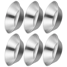 6pcs Aluminium Alloy Tart Mold Premium Tart Mold Smooth tartlet mold