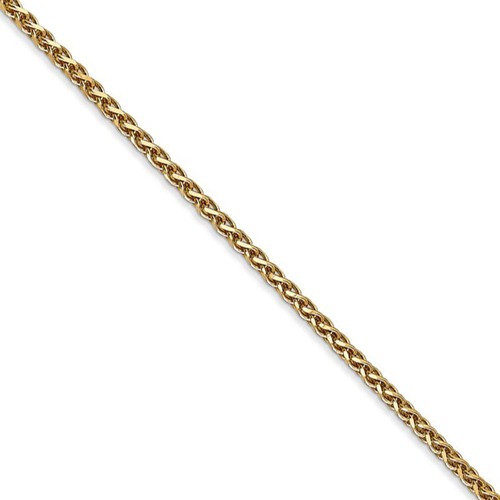 Massive Spiga-Kette Halskette 1,8 mm 14 Karat Gelbgold Diamantschliff