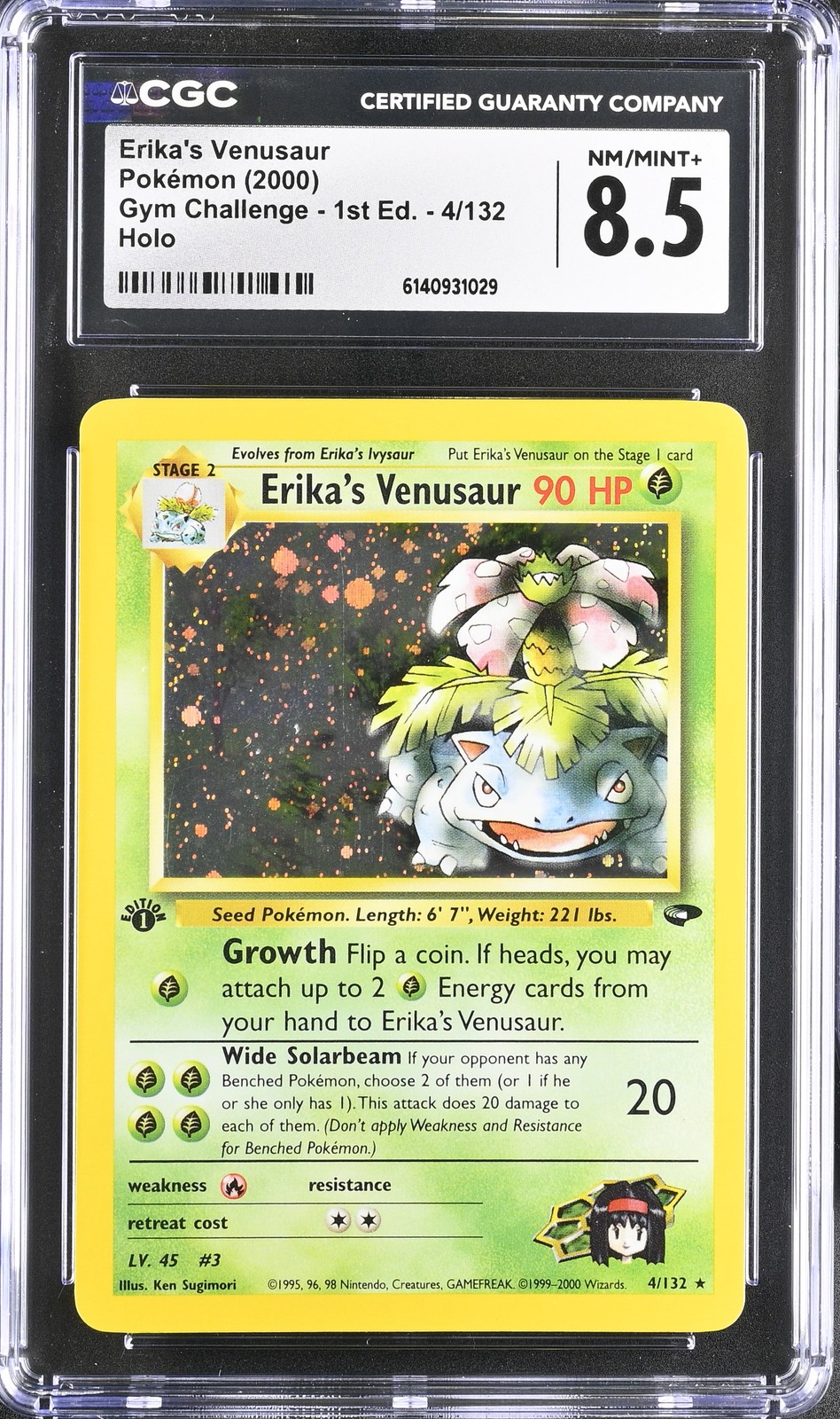 CGC 8.5 Erika's Venusaur 4/132 Gym Challenge 1st Edition Holo Pokemon Card