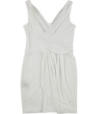 American Living Womens Draped Shirt Dress, white, 12