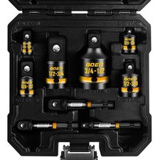 Boen 9-Piece Impact Socket Set 1/4 3/8 1/2 3/4 Drive Socket Set Deep Markings