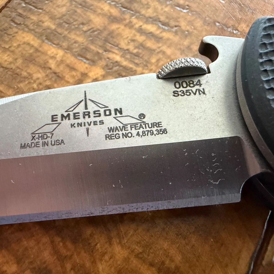 Cuchillos Emerson - Espaciador trasero XHD-7 SF Ti - S35VN Tanto - Nuevos en caja - CQC-7 Foto 2 de 4