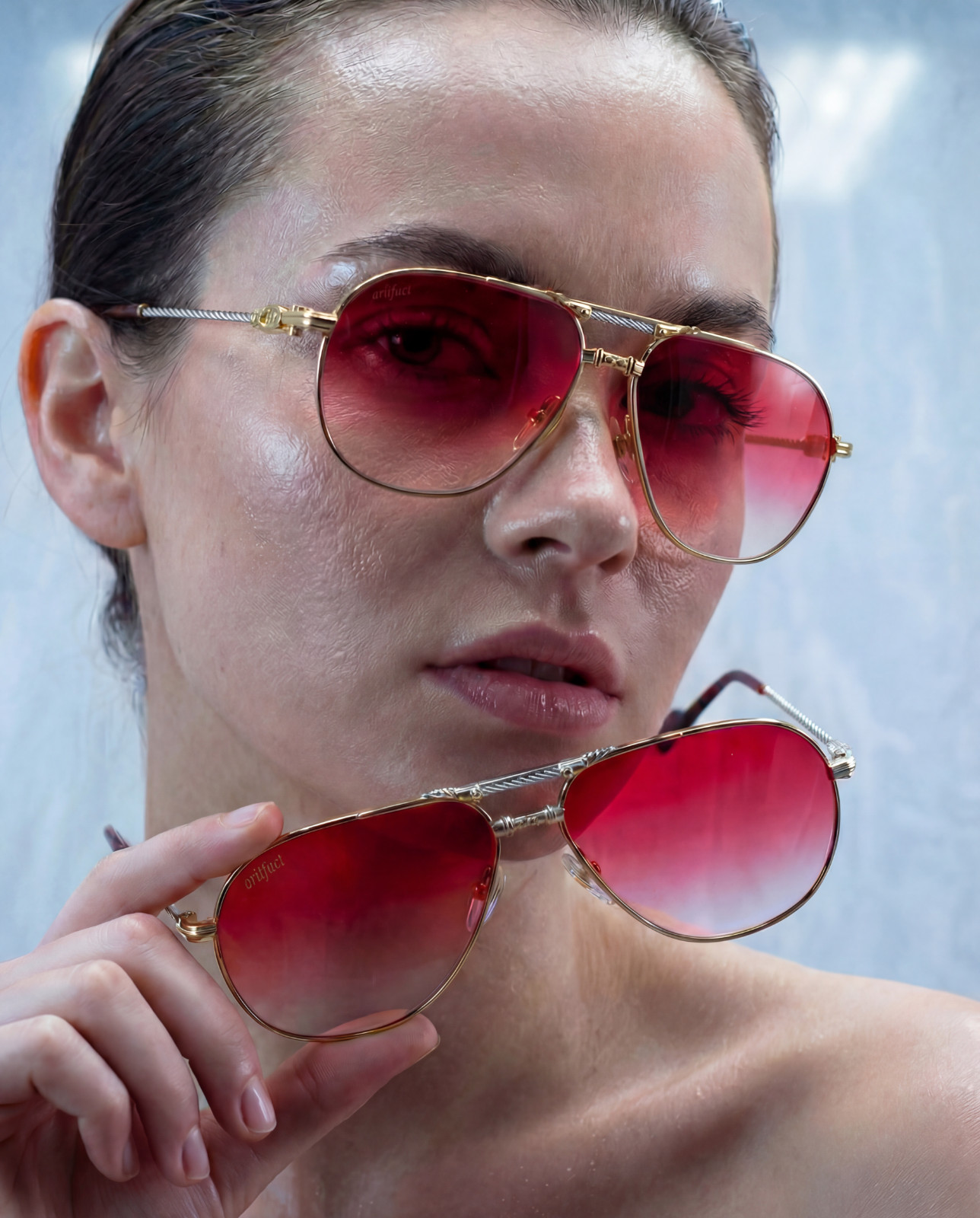 Artifact "Rope Line" Sunglasses Model 502 62 cartier red ber