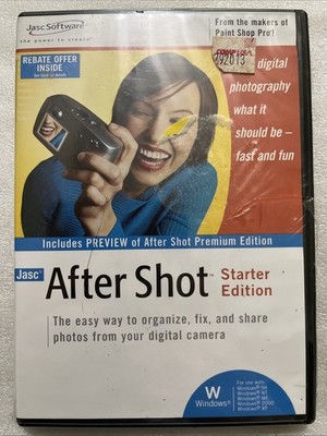 JASC After Shot Starter Edition (PC, Windows 98+, 2002) NEW SEALED Fraying