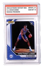 VJ Edgecombe Panini Instant 2025 Rookie Premiere #RPSFL-31 Graded Gem Mint 10