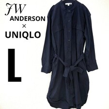 UNIQLO J.W.ANDERSON Long Sleeve Shirt Dress L Navy