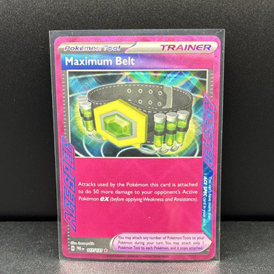 Pokémon Maximum Belt 117/131 Sv: Prismatic Evolutions ACE SPEC Rare Holo Trainer