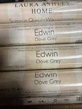 Laura Ashley Edwin Wallpaper Dove Grey Batch No W092195-av1