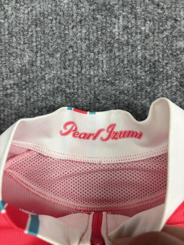 Pearl Izumi Shirt Womens Medium Red Cycling Jersey Short Sleeve Zip Pockets - Image 2 of 4