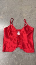 Frederick's of Hollywood Red Satin Corset Top