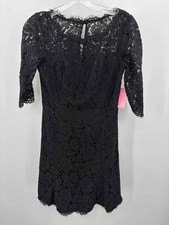 Pre-Owned Eliza J Black Size 2 Lace Short Long Sleeve Dress