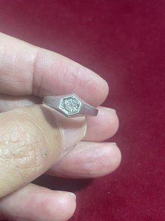 Très Jolie Fine Bague En Argent Massif Taille 57/58