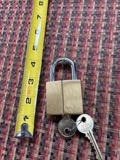 Brass Yale Padlock w/ 2 Original Yale Keys NEW Made In USA Lock Heavy Duty