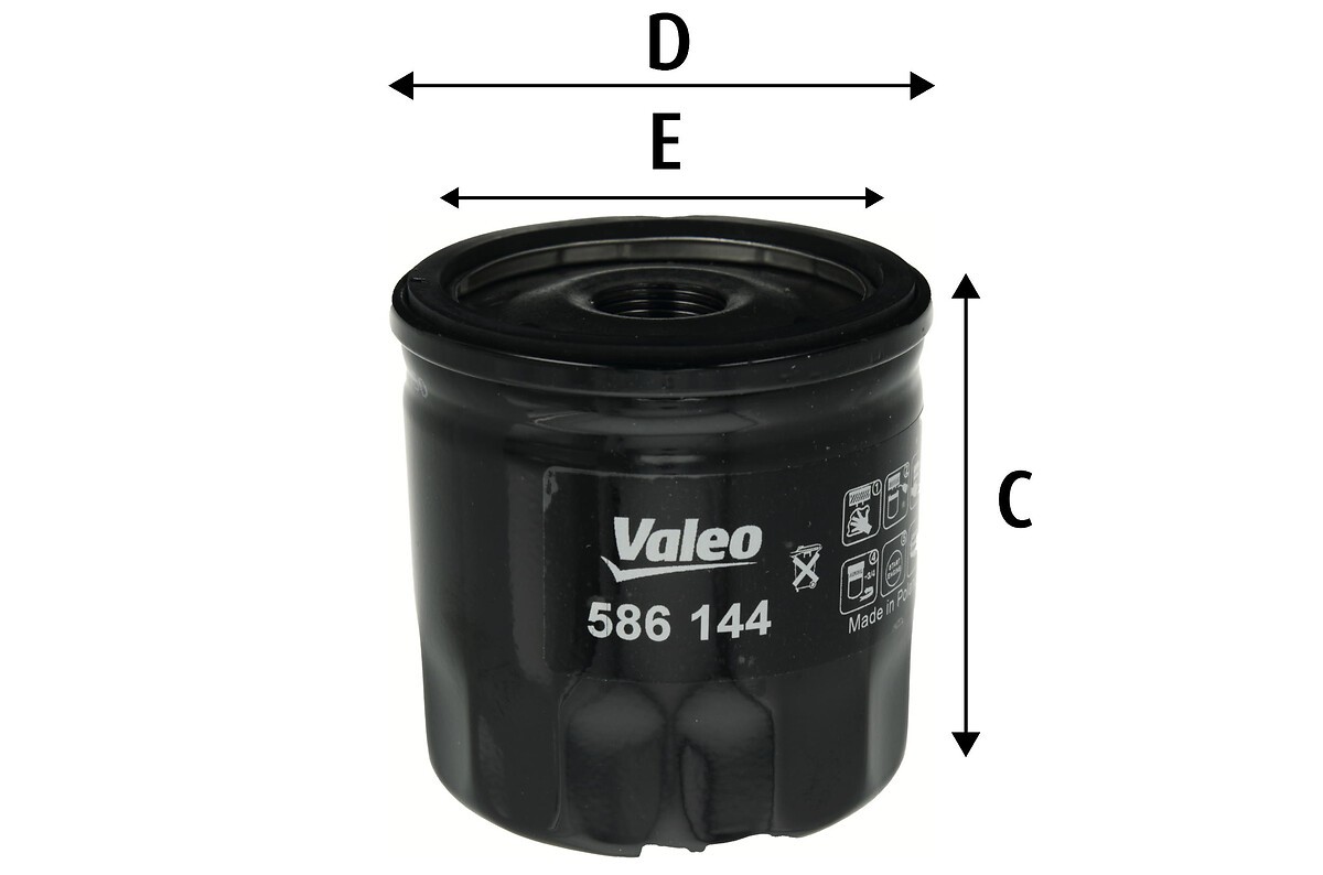 Fits VALEO 586144 OIL FILTER - SPIN-ON TYPE