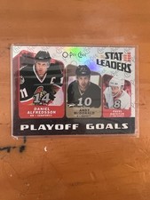 2007-08 O-Pee-Chee Stat Leaders Playoff Goals Alfredsson McDonald Datsyuk