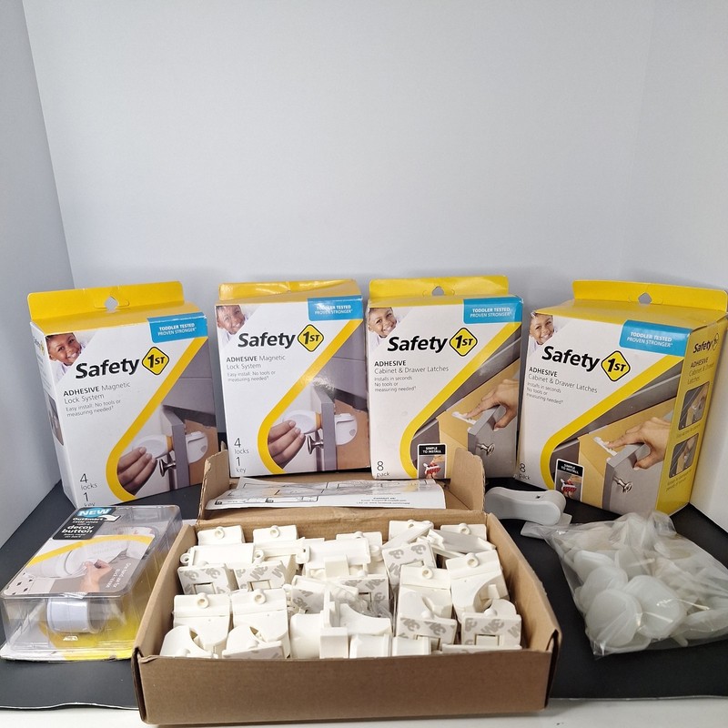 READ NOTES - Safety 1st Adhesive Magnetic Lock / Cabinet Drawer Latches & More 