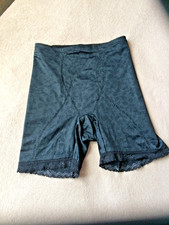 VINTAGE SEARS 2XL BLACK LONG LEG 4 GARTER GIRDLE SHAPER Style 24663 Pre-owned