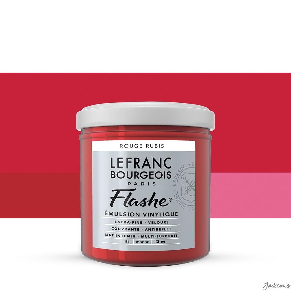 Lefranc & Bourgeois Flashe Vinyl Emulsion Paint 125ml Ruby Red Matt Art Use