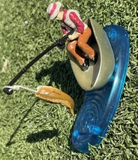 2002 DecoPac Gone Fishin’ Cake Topper Figurine – Fisherman & Boat 4”