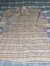 Pierre Cardin Men s Short Sleeve Button Up Print Large