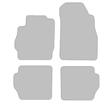 Lagerrest: Fußmattenset passend für Mazda 2 DE, DH, Deluxe grau, Umrandung rot