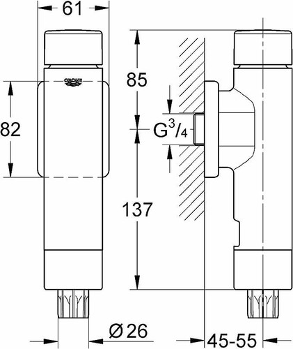 Druckspülautomat Grohe 37349000 - Bild 6 von 6