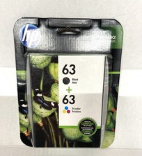 HP 63 Black and Tri Color Ink Cartridge Expired 3/2019