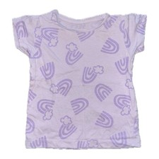Primark Cares Rainbow T Shirt Purple 18-24 Months Short Sleeve Top