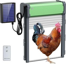 Automatic Chicken Coop Door Solar Powered Timer Light Sensor Waterproof