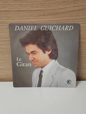 Schallplatte 45 Umdrehungen Retro Daniel Guichard alt Vinyl Sammlung französisches Lied
