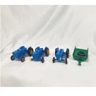 Vintage Matchbox Lesney Ford Tractor Lot w/ Trailer | 3 Tractors + Green Trailer