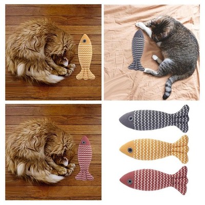 Interaktiv spielendes Katzenspielzeug Fisch Dekokissen attraktiv Zähne Reinigungsspielzeug beißen