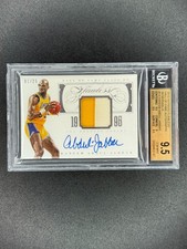 Kareem Abdul Jabbar 2013 Panini Flawless HOF Game Used Patch Auto /25 BGS 9.5 10