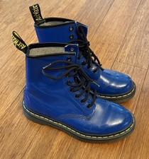 Dr. Martens Doc England MIE Rare Vintage Electric Blue 1460 Boots US Size 6