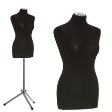 Schneiderpuppe Schaufensterpuppe weiblich, Überzug schwarz