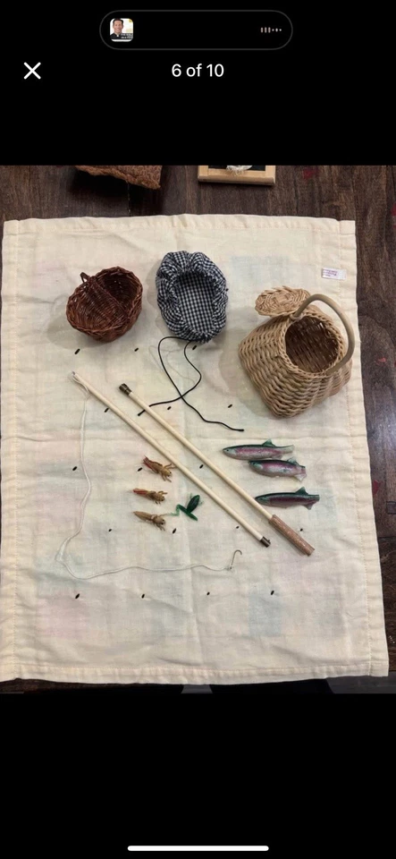 Juego de pesca Kirsten’s - Pleasantly Company - Parcialmente auténtico - RÉPLICA 2 piezas poste Foto 2 de 2