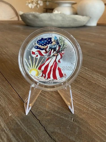 American Eagle Walking Liberty 1999 - 1oz .999 Fine Silver Colorized Dollar