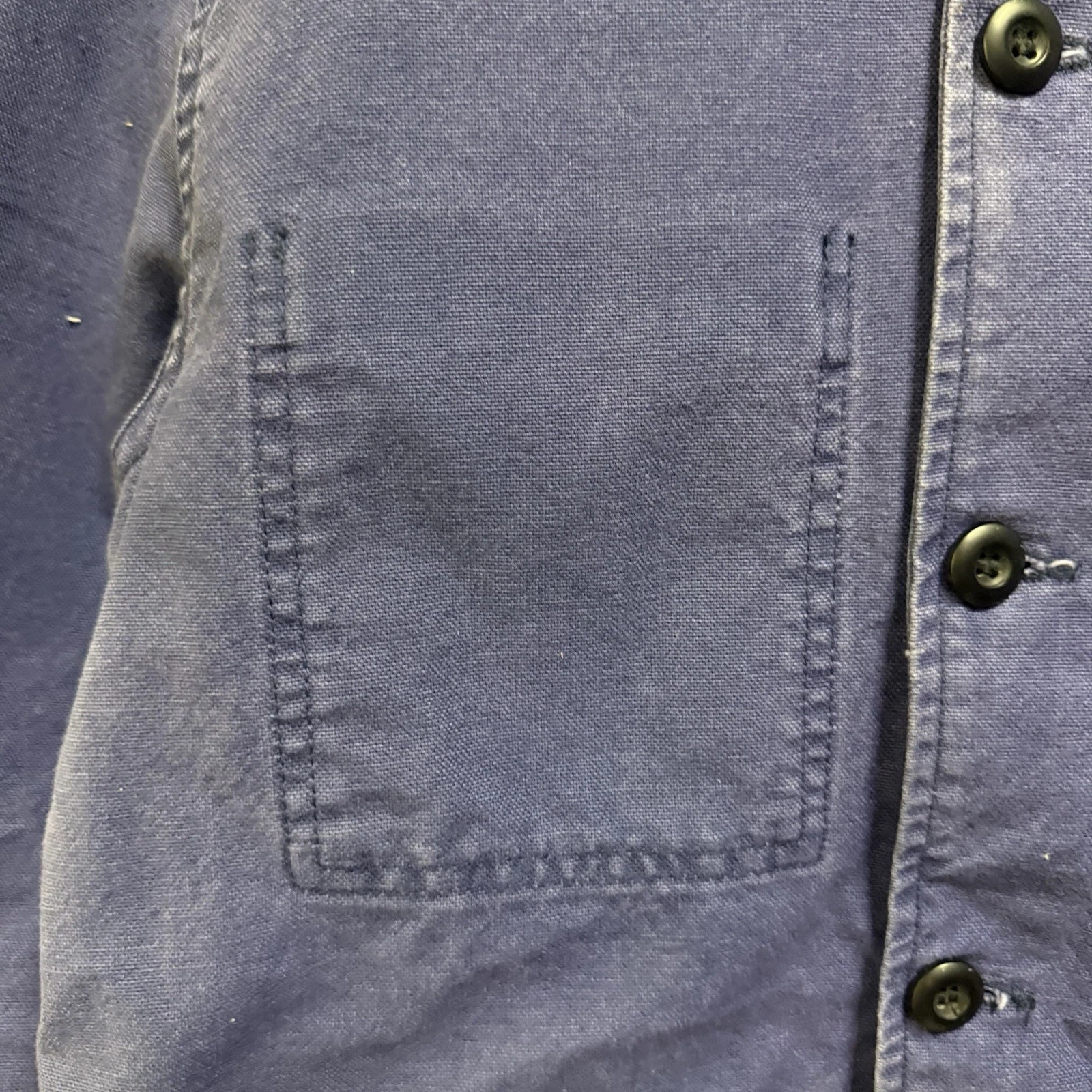 Imogene + Willie Jack Jacket French Blue Cotton Canvas Chore Coat Men’s XS USA - product detail image 8